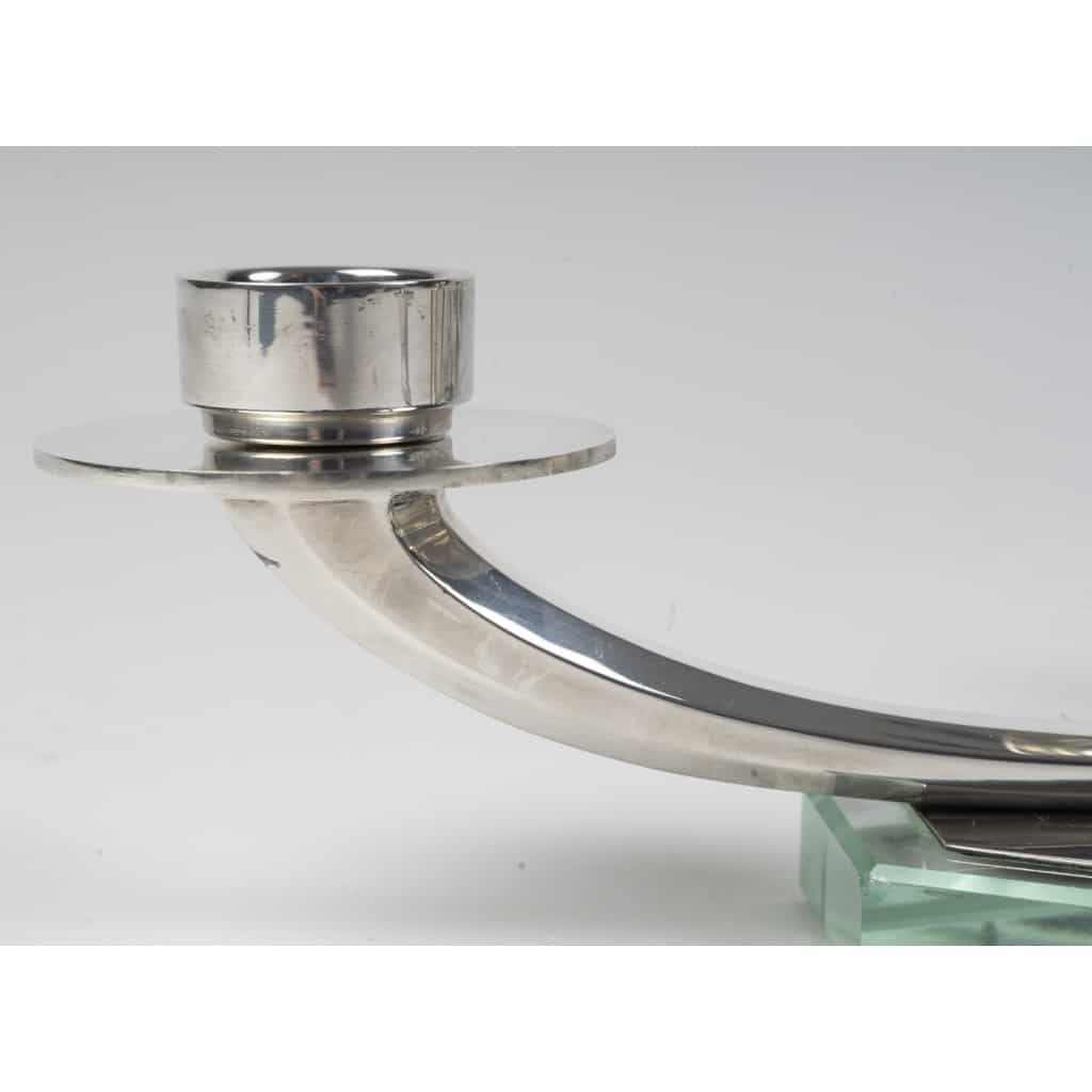 WOLFERS – Paire de candélabres bas en argent massif – Epoque ART DECO 7 WOLFERS – Paire de candélabres bas en argent massif – Epoque ART DECO 7