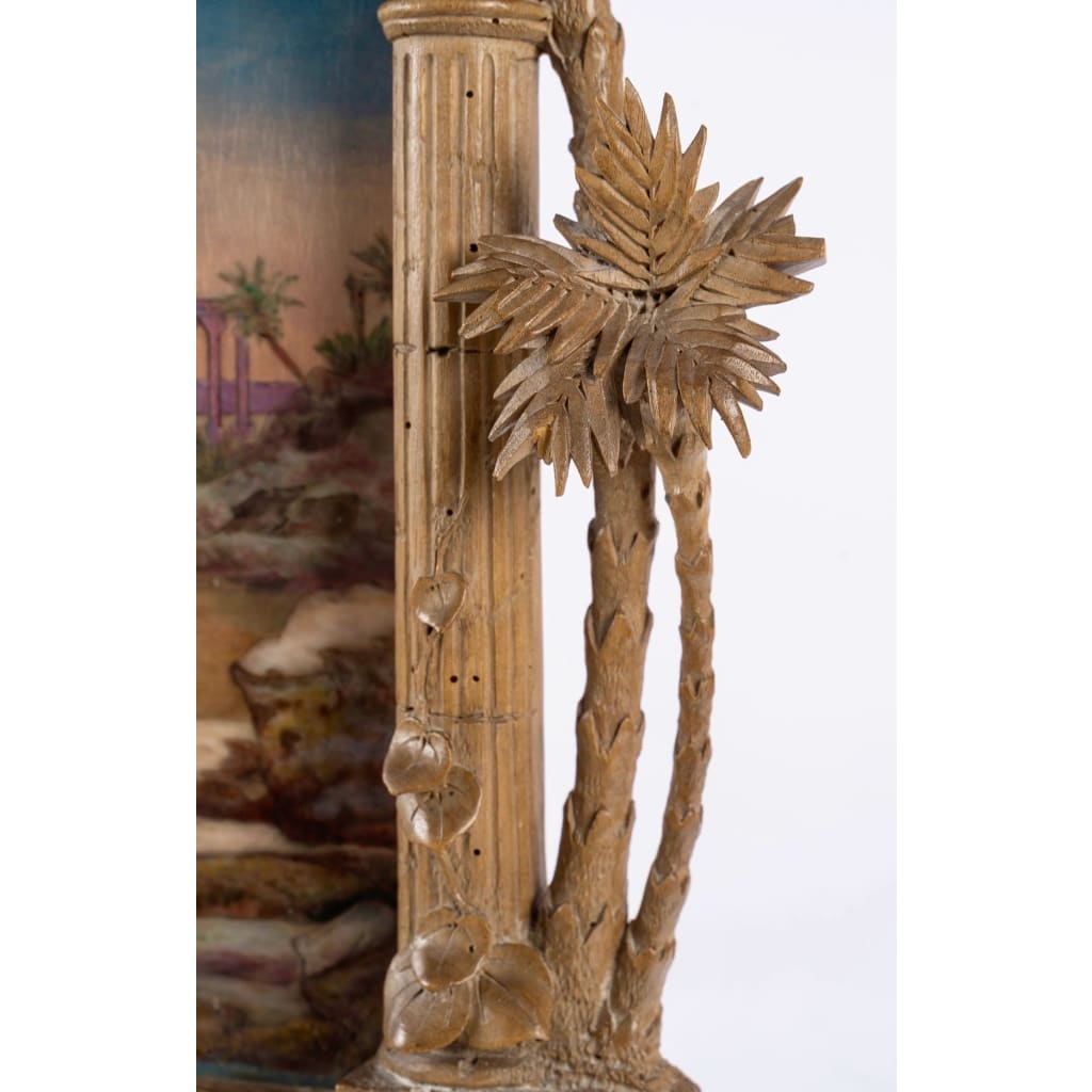 La Porteuse d’Eau, Plaque en émail encadrée, circa 1900 8 La Porteuse d’Eau, Plaque en émail encadrée, circa 1900 8