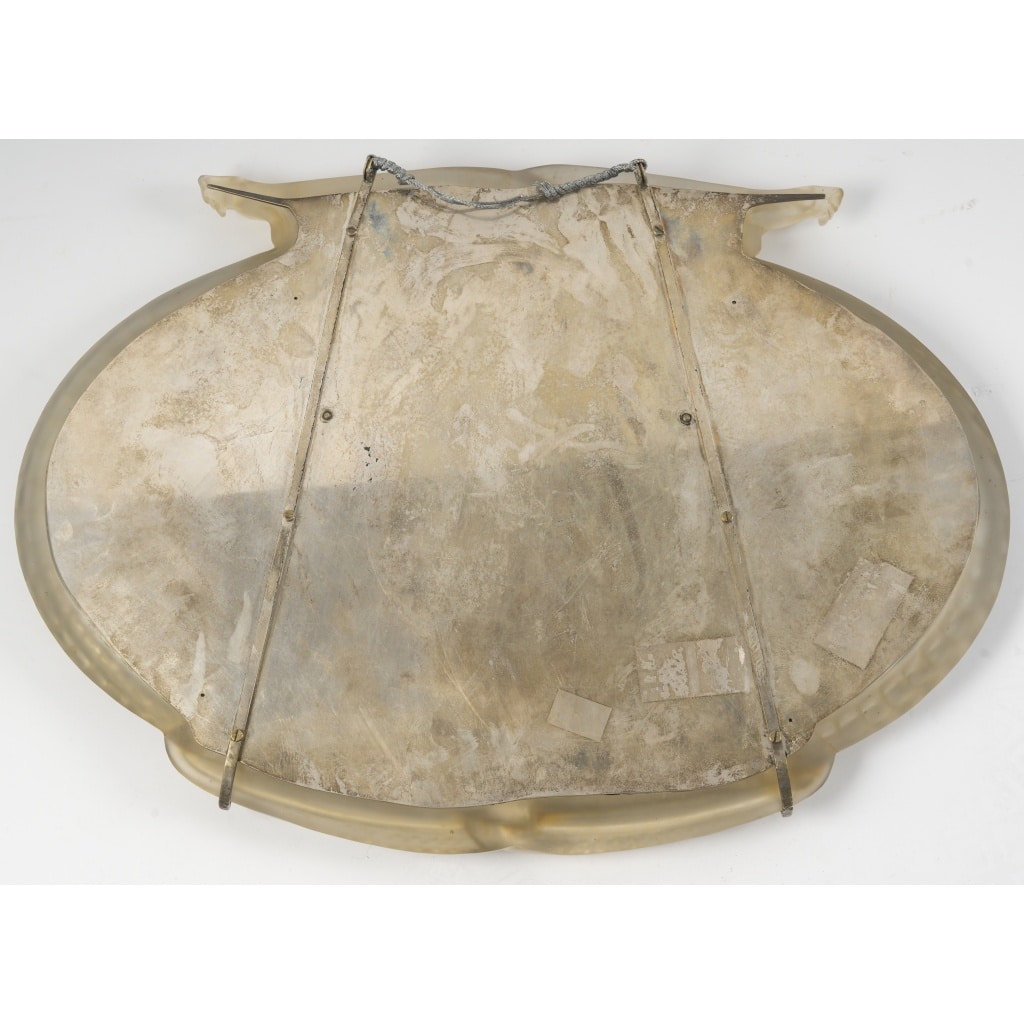 Miroir « Deux Serpents » verre blanc patiné sépia de René LALIQUE 6