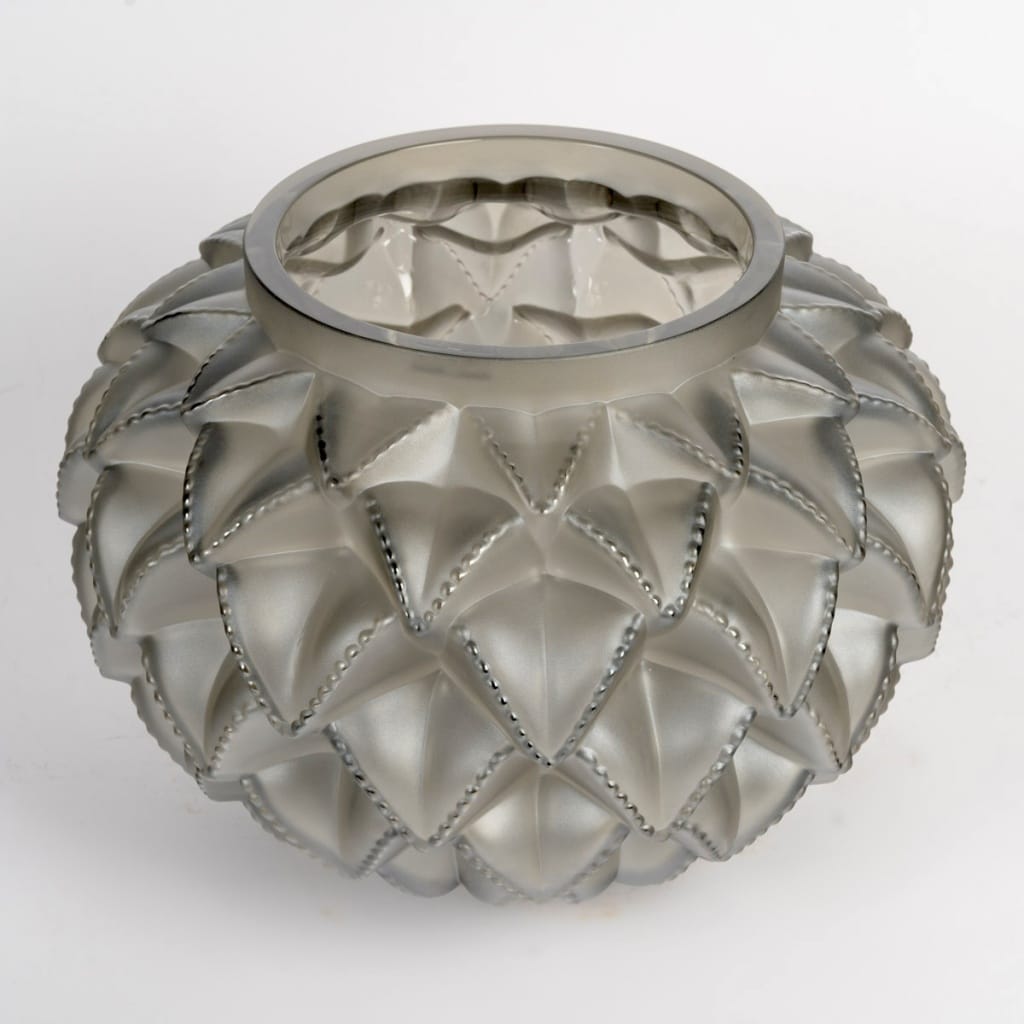 Vase « Languedoc » cristal gris bronze de LALIQUE FRANCE 3 Vase « Languedoc » cristal gris bronze de LALIQUE FRANCE 3