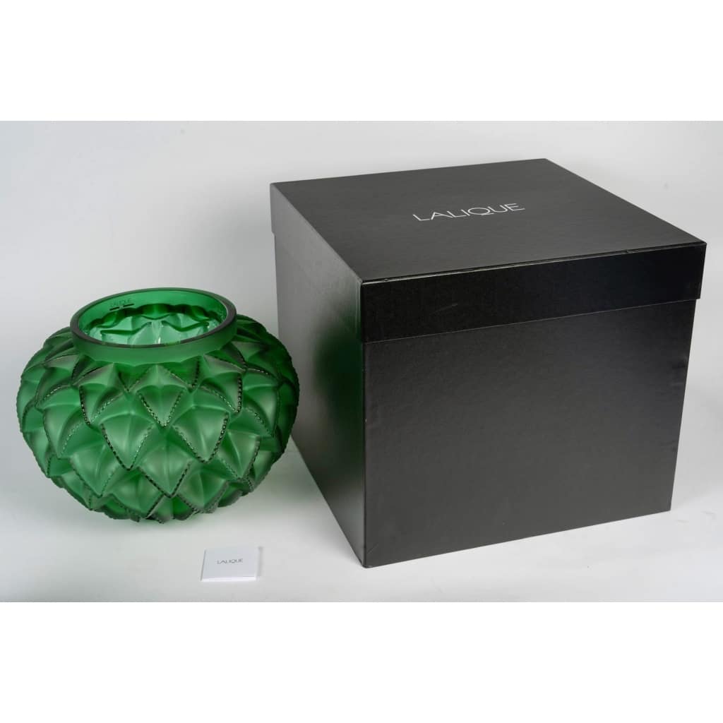 Vase « Languedoc » cristal jaune ambré de LALIQUE FRANCE 9