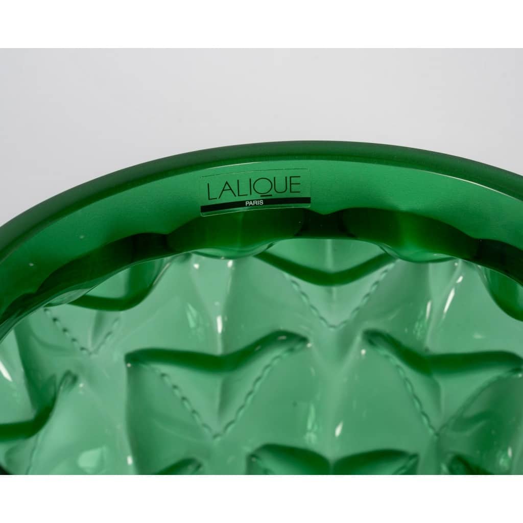 Vase « Languedoc » cristal jaune ambré de LALIQUE FRANCE 7