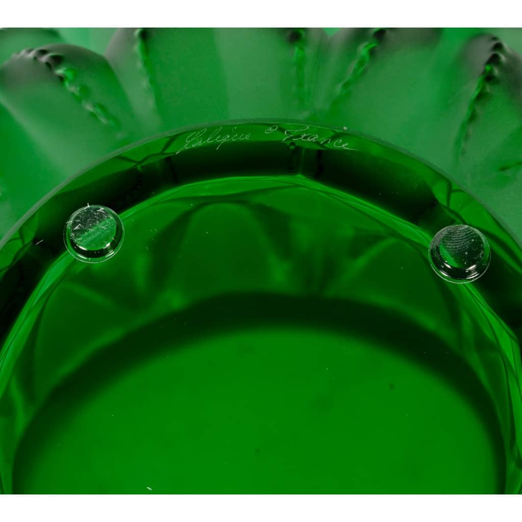 Vase « Languedoc » cristal jaune ambré de LALIQUE FRANCE 8