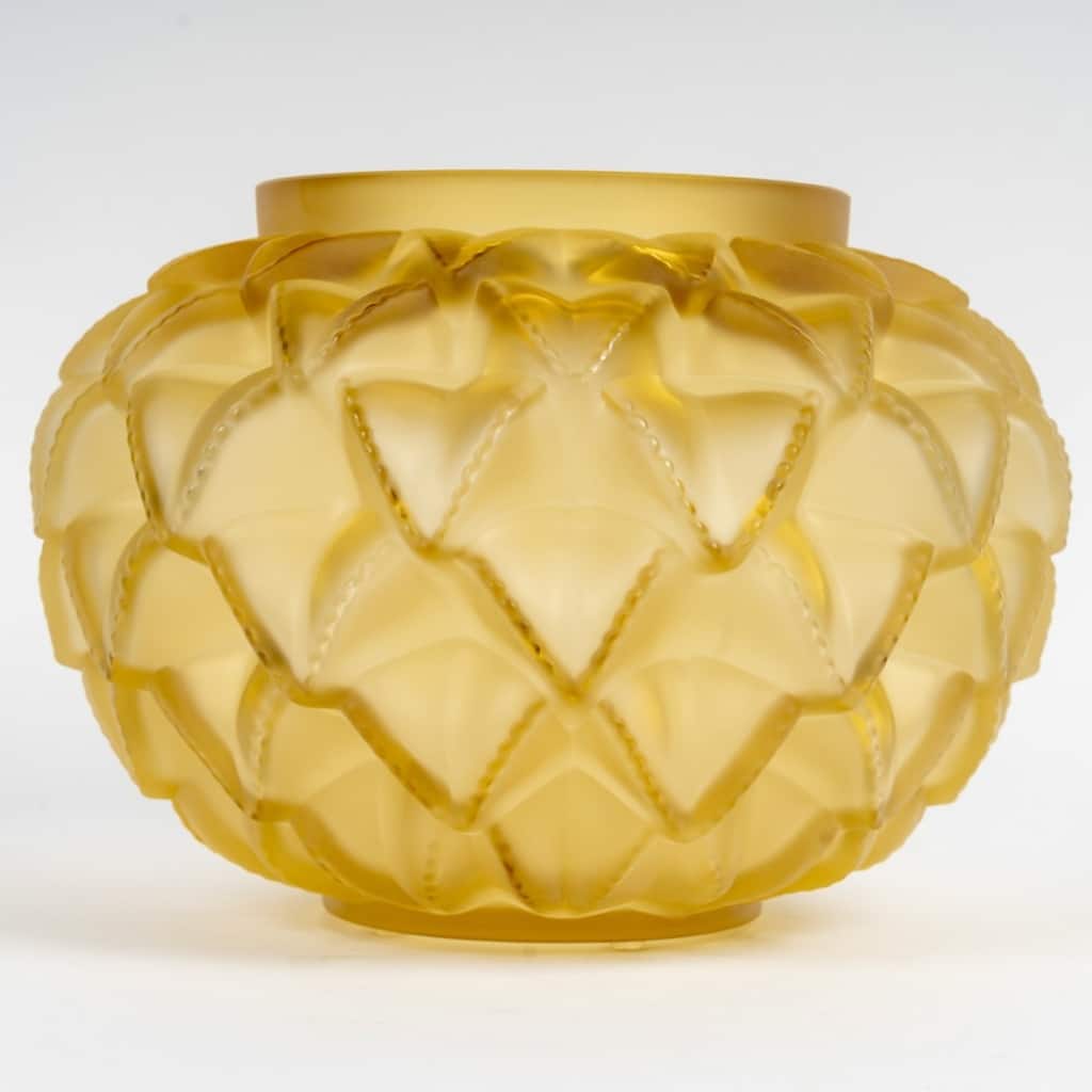 Vase « Languedoc » cristal jaune ambré de LALIQUE FRANCE 2