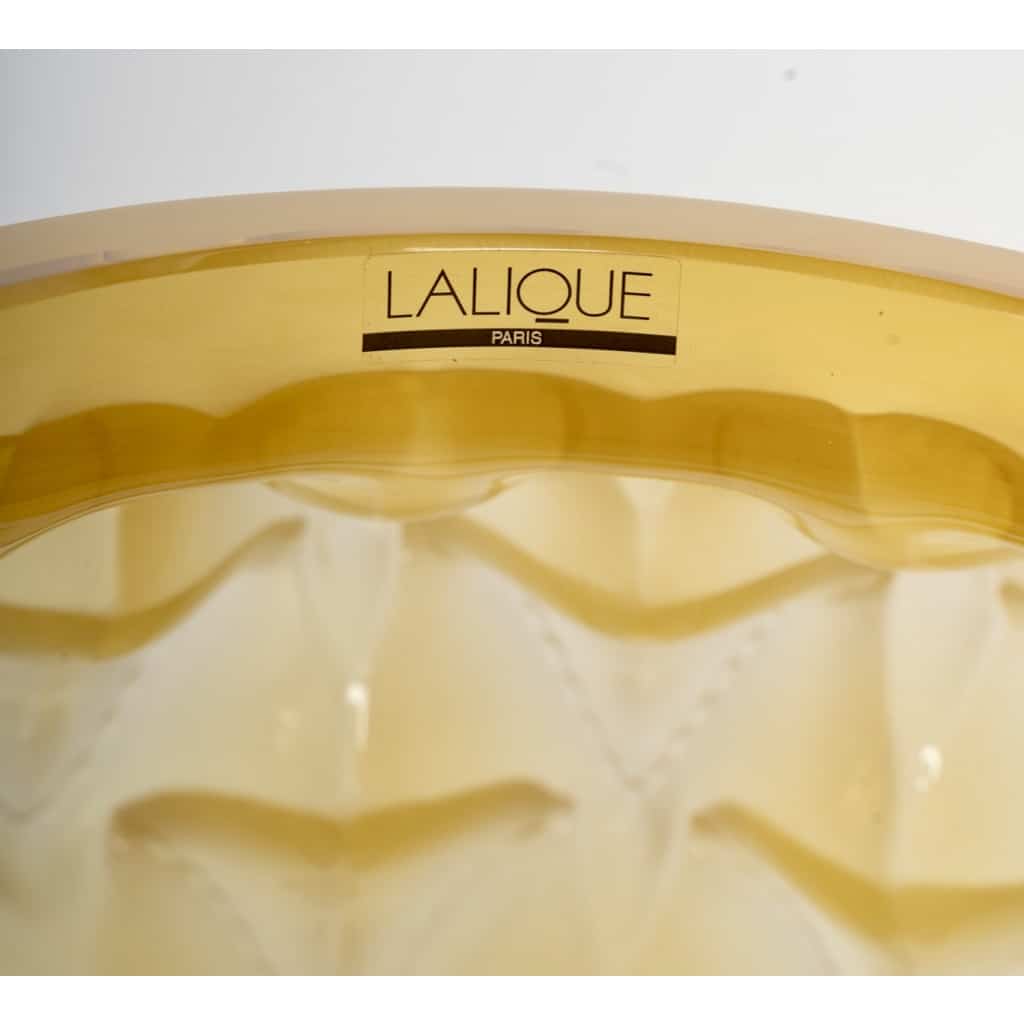 Vase « Languedoc » cristal jaune ambré de LALIQUE FRANCE 6
