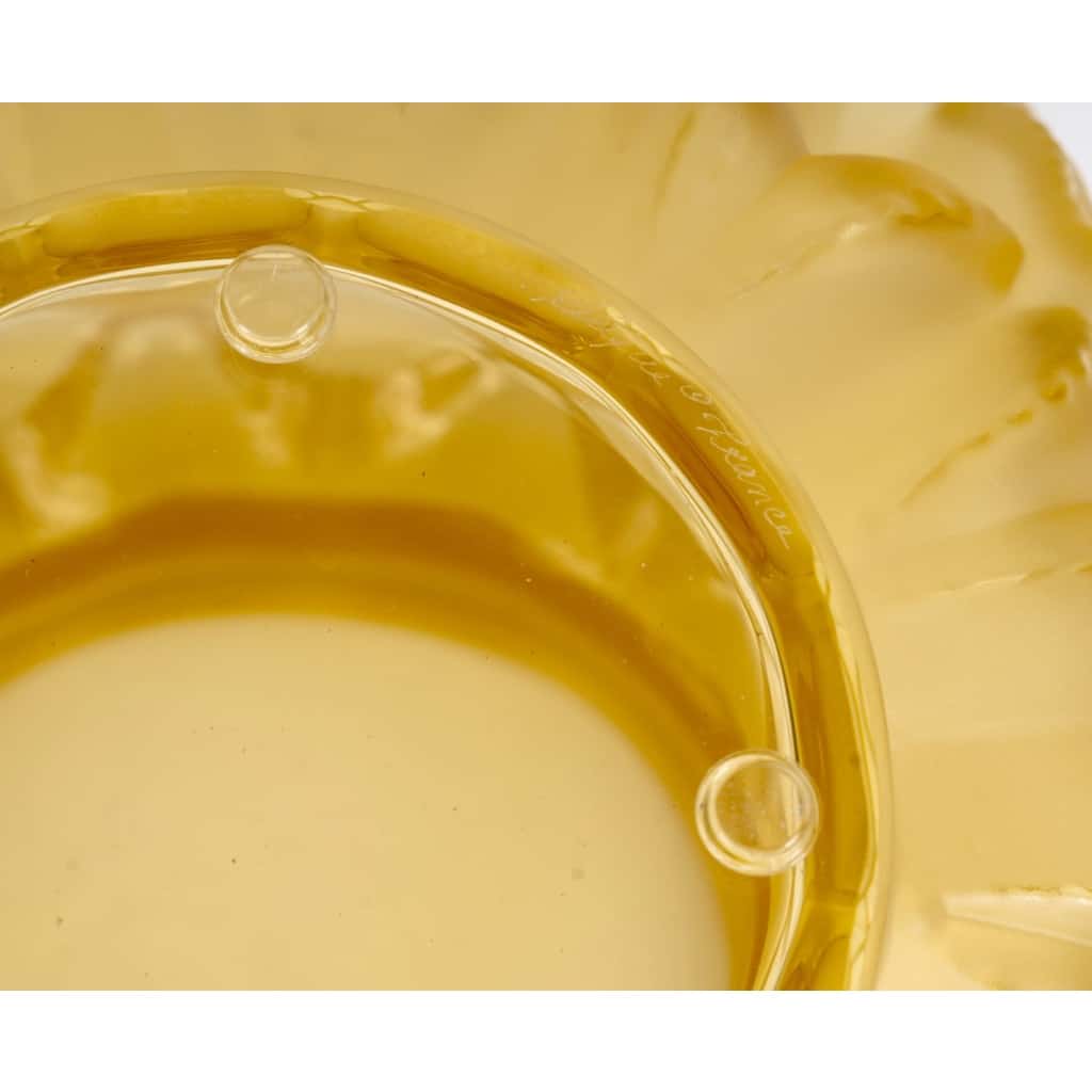 Vase « Languedoc » cristal jaune ambré de LALIQUE FRANCE 7