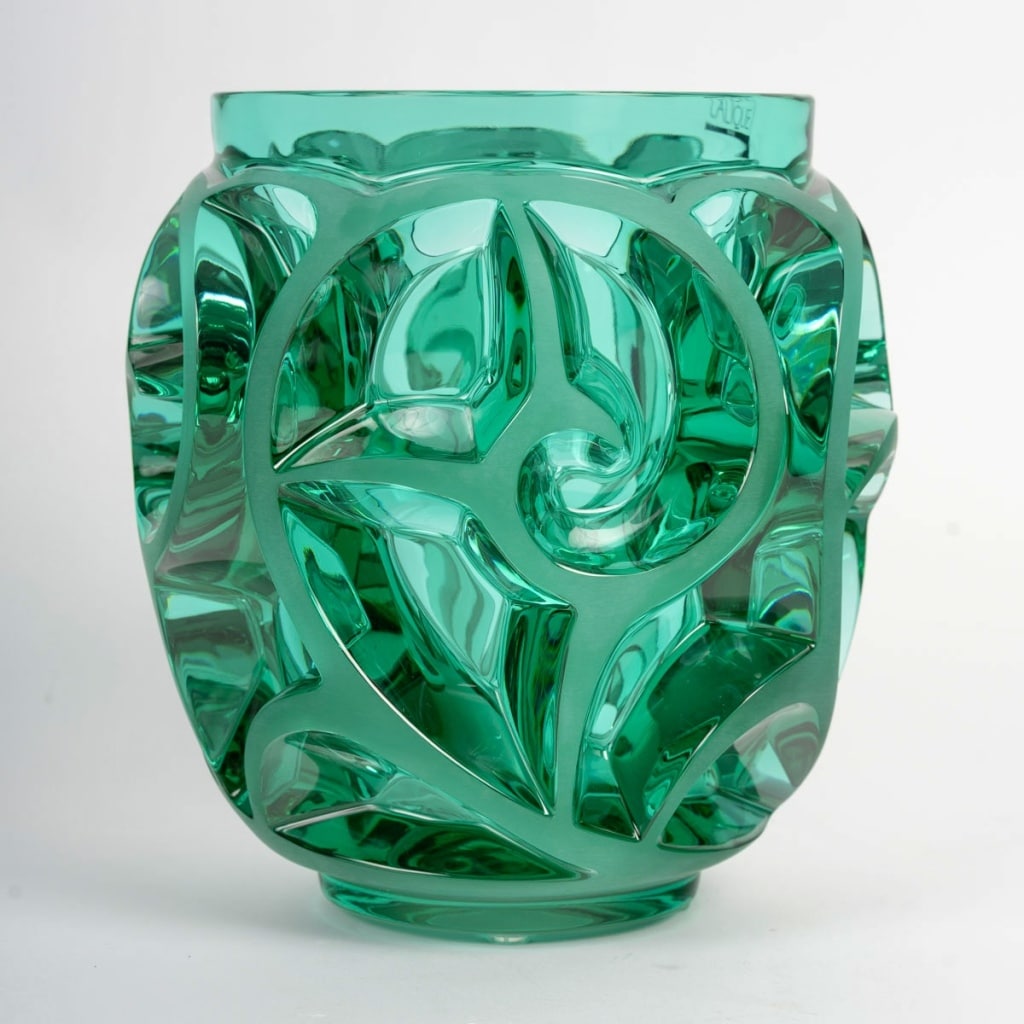 Vase « Tourbillons » cristal vert menthe de LALIQUE FRANCE 2