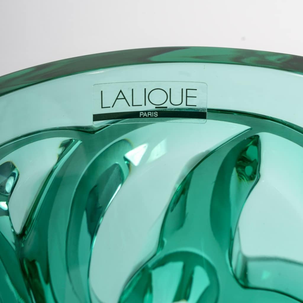 Vase « Tourbillons » cristal vert menthe de LALIQUE FRANCE 6
