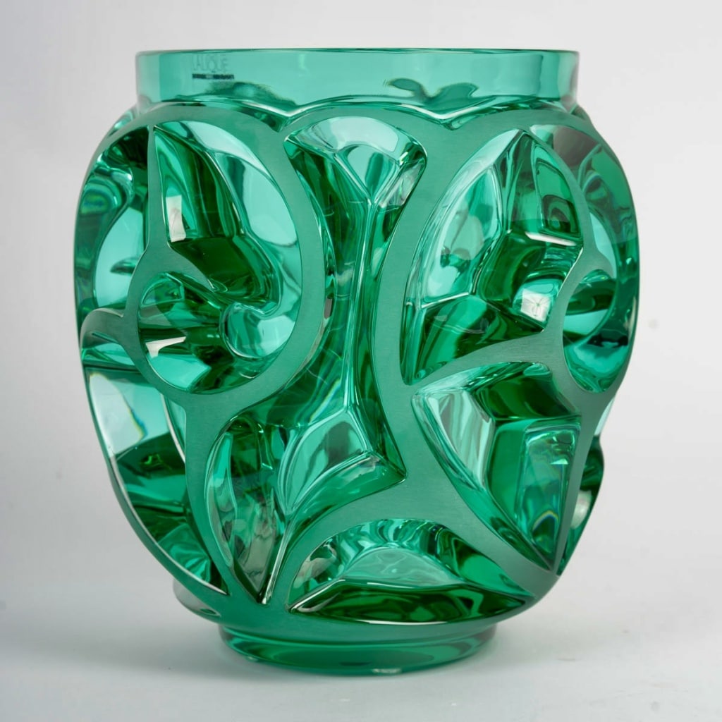 Vase « Tourbillons » cristal vert menthe de LALIQUE FRANCE 3