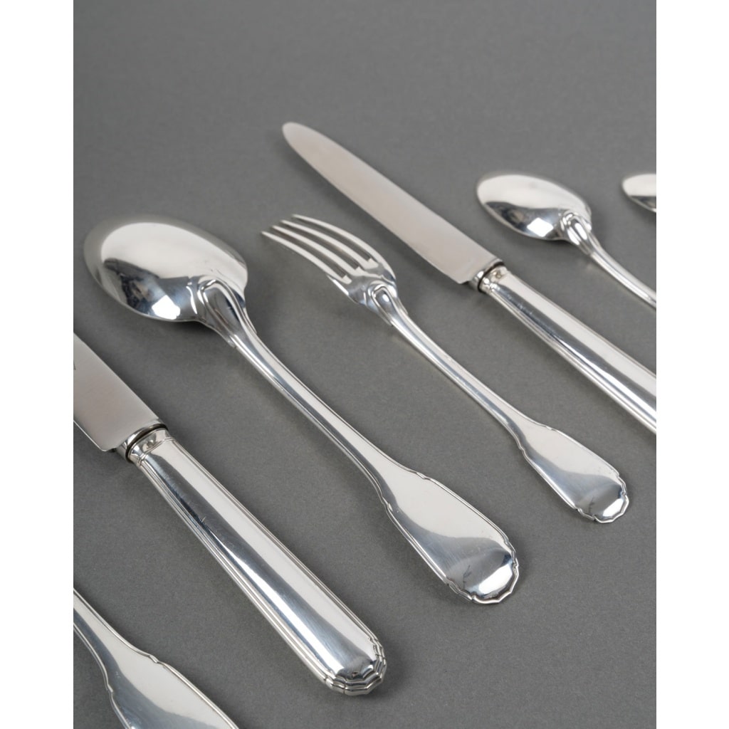 Ménagère « Noailles » argent massif de PUIFORCAT – 42 pièces 9