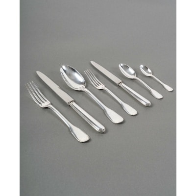 Ménagère « Noailles » argent massif de PUIFORCAT – 42 pièces