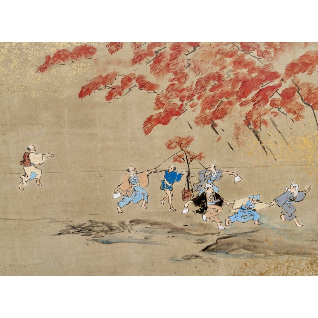 L’automne. Paravents japonais à 2 panneaux. Epoque Meiji (1858-1912) 9 L’automne. Paravents japonais à 2 panneaux. Epoque Meiji (1858-1912) 9