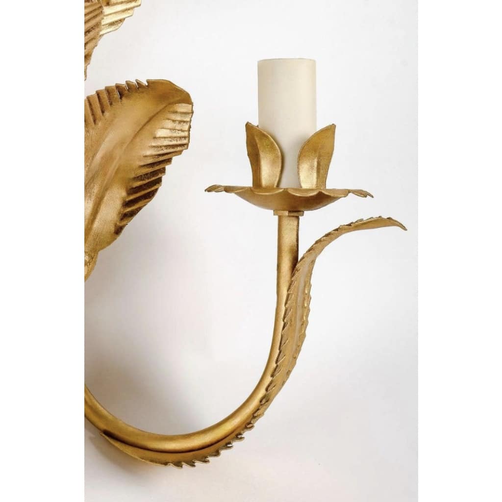 1960 Paire d&rsquo;appliques « Palmier » de la Maison FlorArt 5