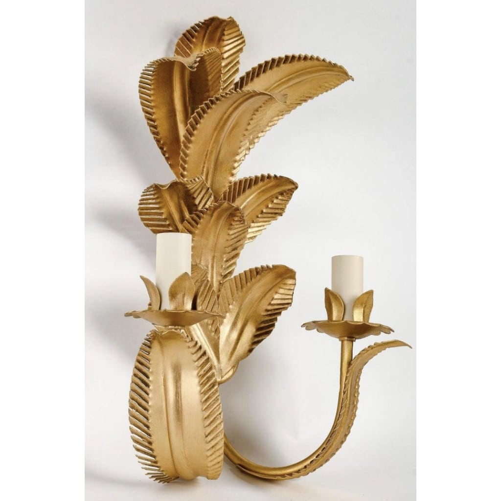 1960 Paire d&rsquo;appliques « Palmier » de la Maison FlorArt 4