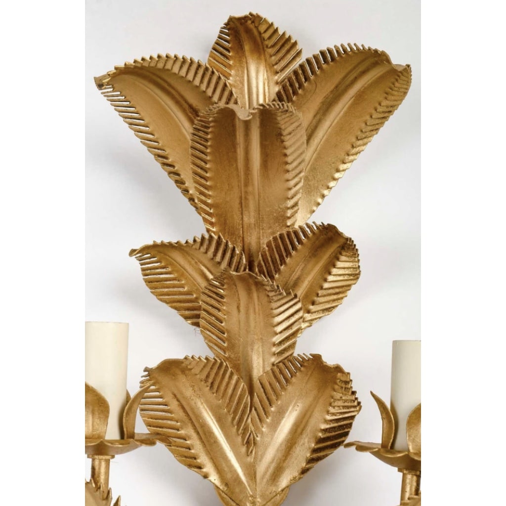 1960 Paire d&rsquo;appliques « Palmier » de la Maison FlorArt 3