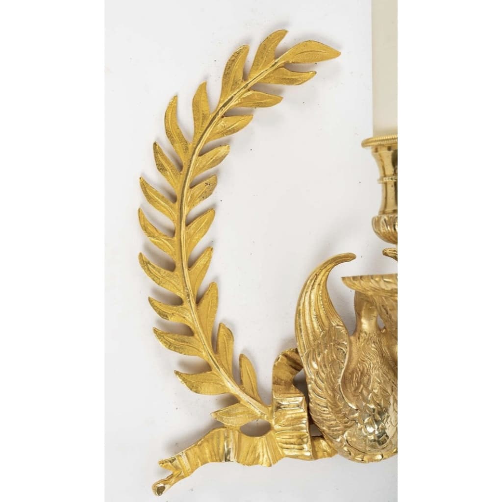 1960 Paire d’appliques murales en bronze Maison Lucien Gau 7 1960 Paire d’appliques murales en bronze Maison Lucien Gau 7