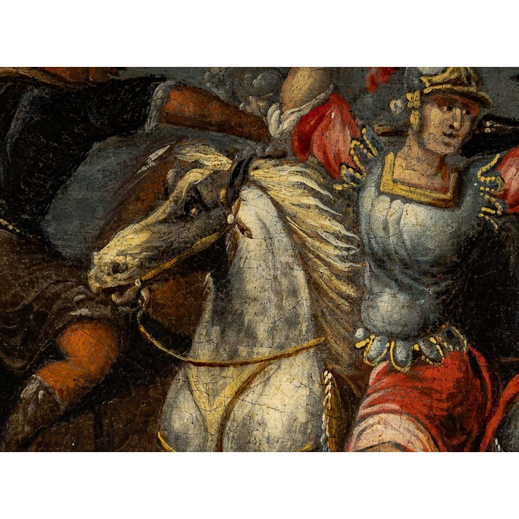 Philips Wouwerman (1619-1668) Combat de cavalerie entre Orientaux et Impériaux, huile sur toile vers 1660 9