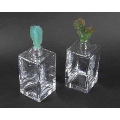 Hilton Mc Connico pour Daum France Duo de carafes modèle Cactus