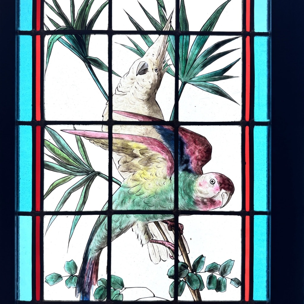 Vitraux aux oiseaux exotiques 6 Vitraux aux oiseaux exotiques 6
