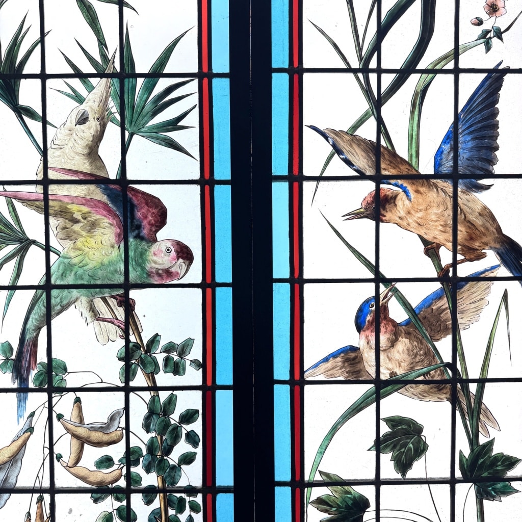 Vitraux aux oiseaux exotiques 5 Vitraux aux oiseaux exotiques 5