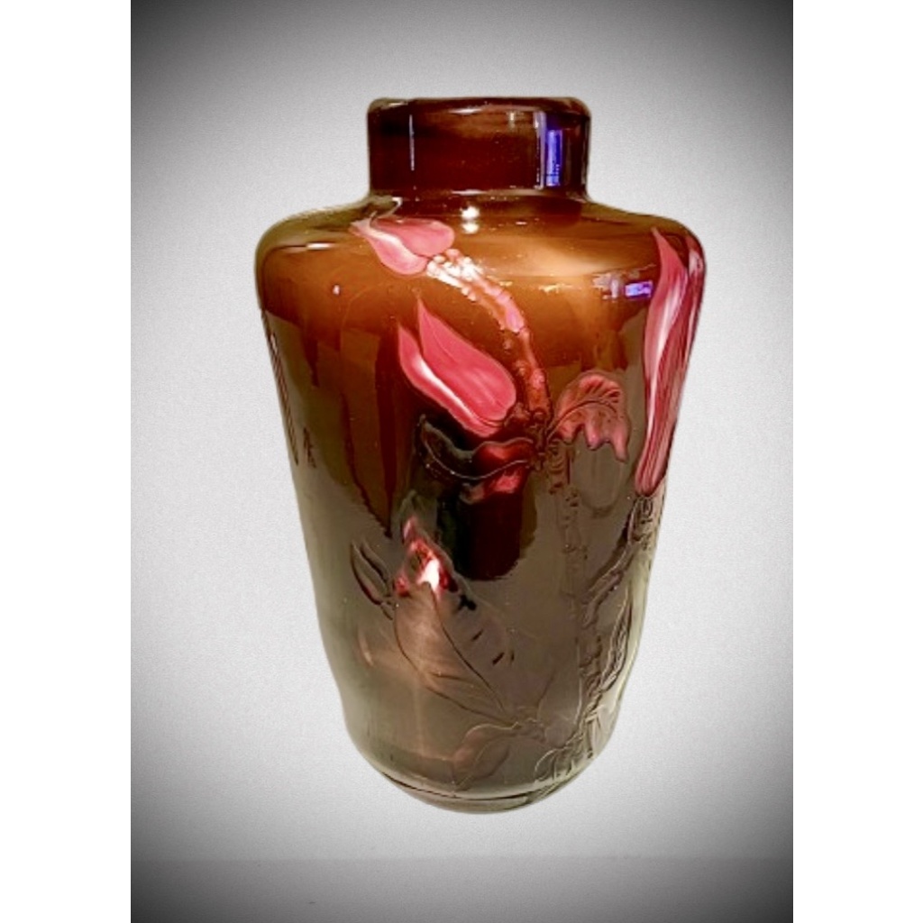 MEISENTHAL VASE SPECTACULAIRE VASE AUX MAGNOLIAS 5 MEISENTHAL VASE SPECTACULAIRE VASE AUX MAGNOLIAS 5