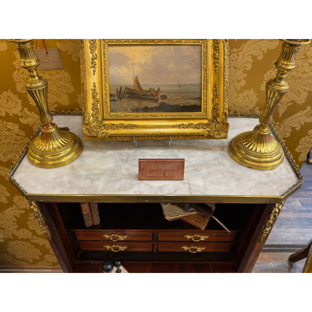 Secrétaire en bois de Rose et Amarante Époque Louis XVI vers 1780 4 Secrétaire en bois de Rose et Amarante Époque Louis XVI vers 1780 4