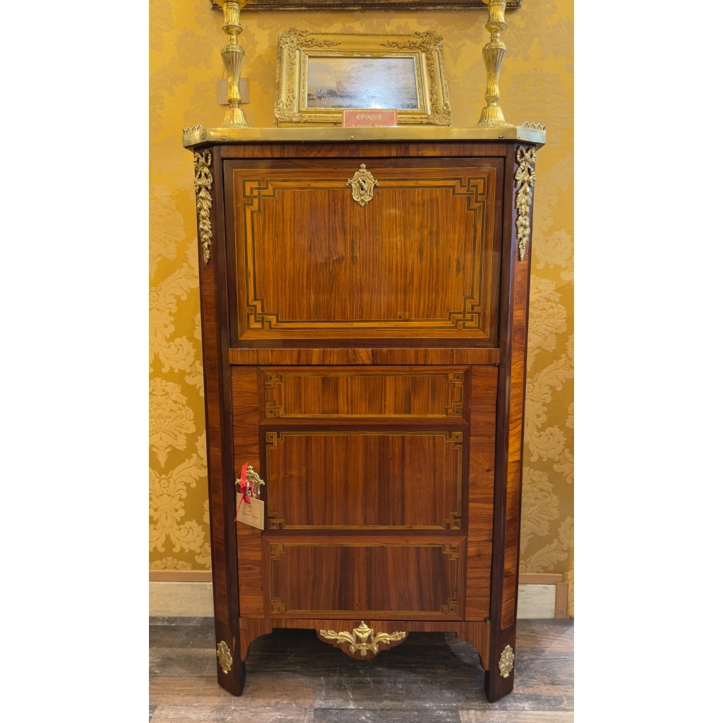 Secrétaire en bois de Rose et Amarante Époque Louis XVI vers 1780 5 Secrétaire en bois de Rose et Amarante Époque Louis XVI vers 1780 5