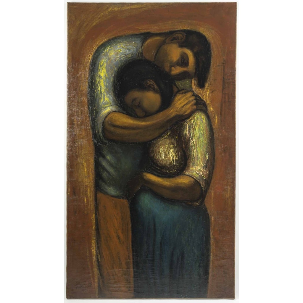 Noé CANJURA (1922 – 1970) L’étreinte,1950 2 Noé CANJURA (1922 – 1970) L’étreinte,1950 2