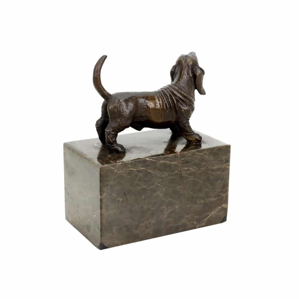 Sculpture en bronze représentant un chien anglais, socle en marbre 7 Sculpture en bronze représentant un chien anglais, socle en marbre 7