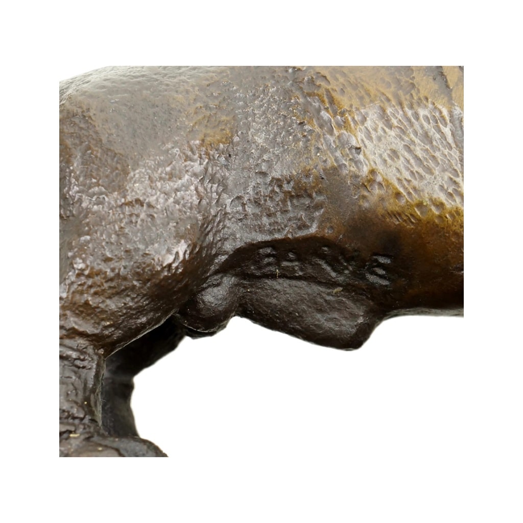 Sculpture en bronze représentant un chien anglais, socle en marbre 9 Sculpture en bronze représentant un chien anglais, socle en marbre 9