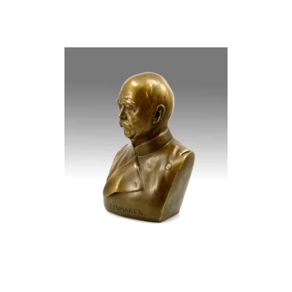 Sculpture représentant Otto von Bismarck – Buste en Bronze 3