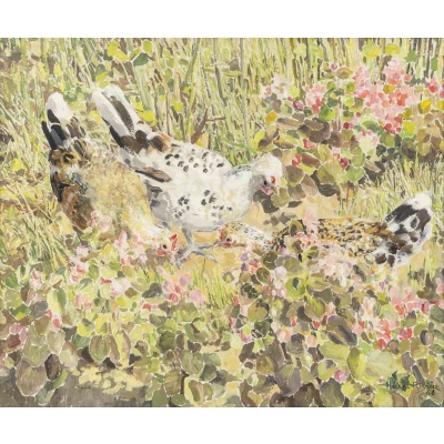 Hélène RIVIERE 1896-1977 Les Poules Hélène RIVIERE 1896-1977 Les Poules