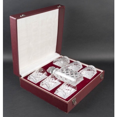 Cristallerie Val Saint Lambert. Coffret cadeau du Roi Baudoin. Cristallerie Val Saint Lambert. Coffret cadeau du Roi Baudoin.