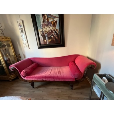 méridienne 19ème acajou 2