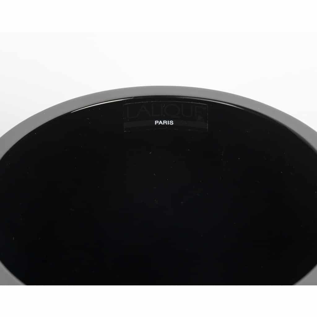 Maison Lalique France, Vase aux Dauphins, noir et numéroté. Edition limitée. 6