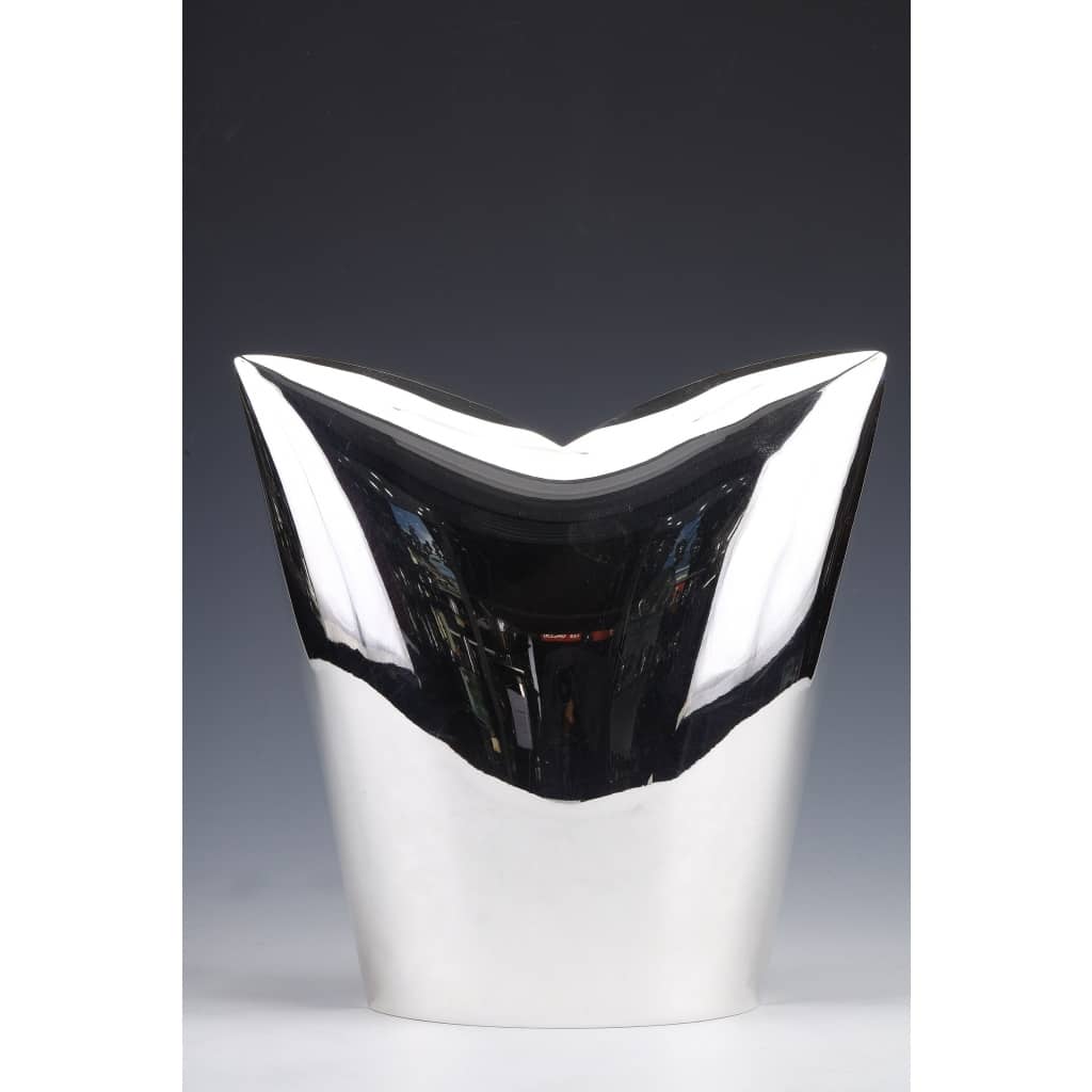 Gabriel DE VECCHI – VASE EN ARGENT MASSIF DESIGN ITALIEN XXè 6