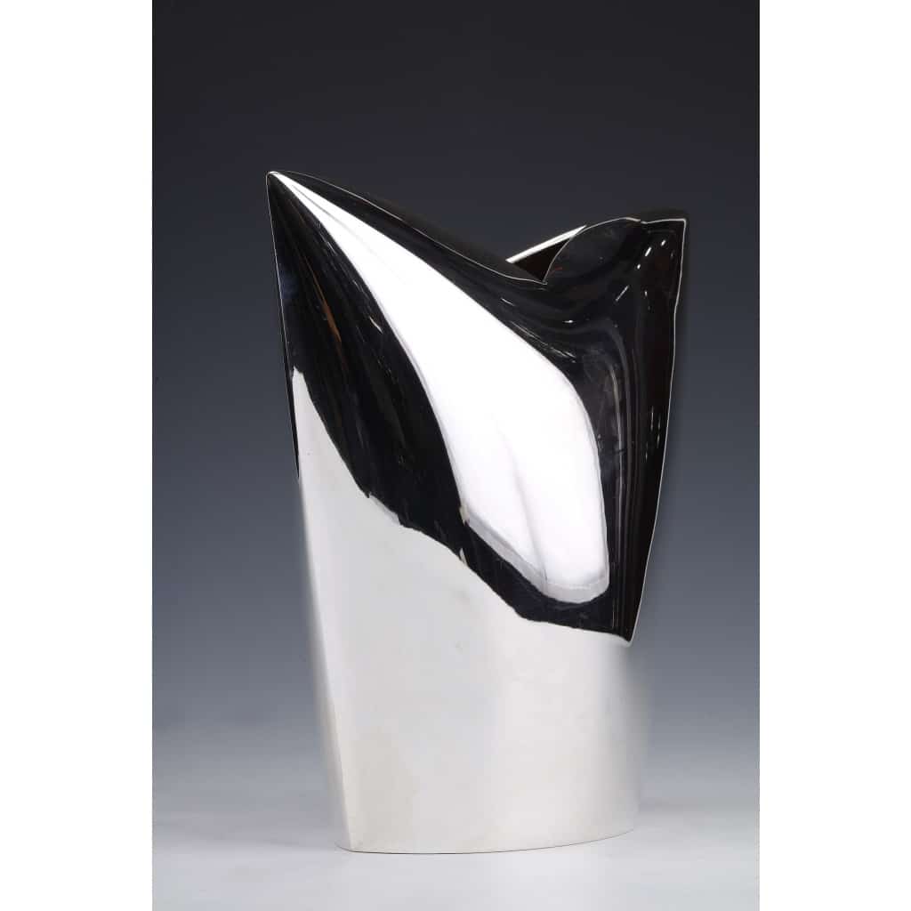 Gabriel DE VECCHI – VASE EN ARGENT MASSIF DESIGN ITALIEN XXè 9
