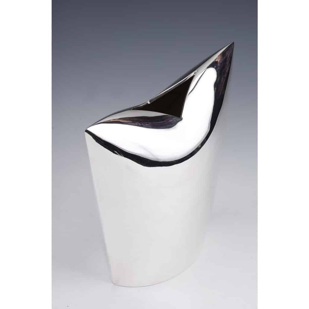 Gabriel DE VECCHI – VASE EN ARGENT MASSIF DESIGN ITALIEN XXè 16