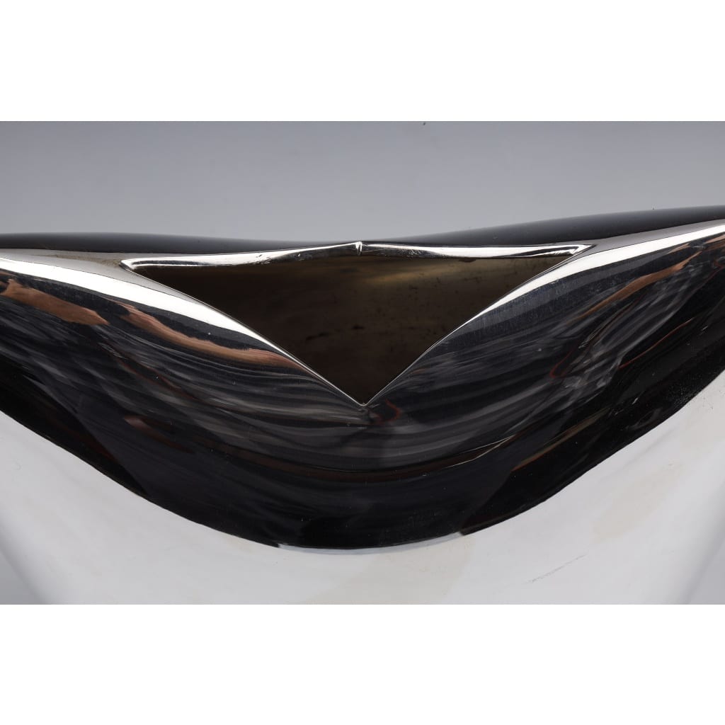 Gabriel DE VECCHI – VASE EN ARGENT MASSIF DESIGN ITALIEN XXè 19