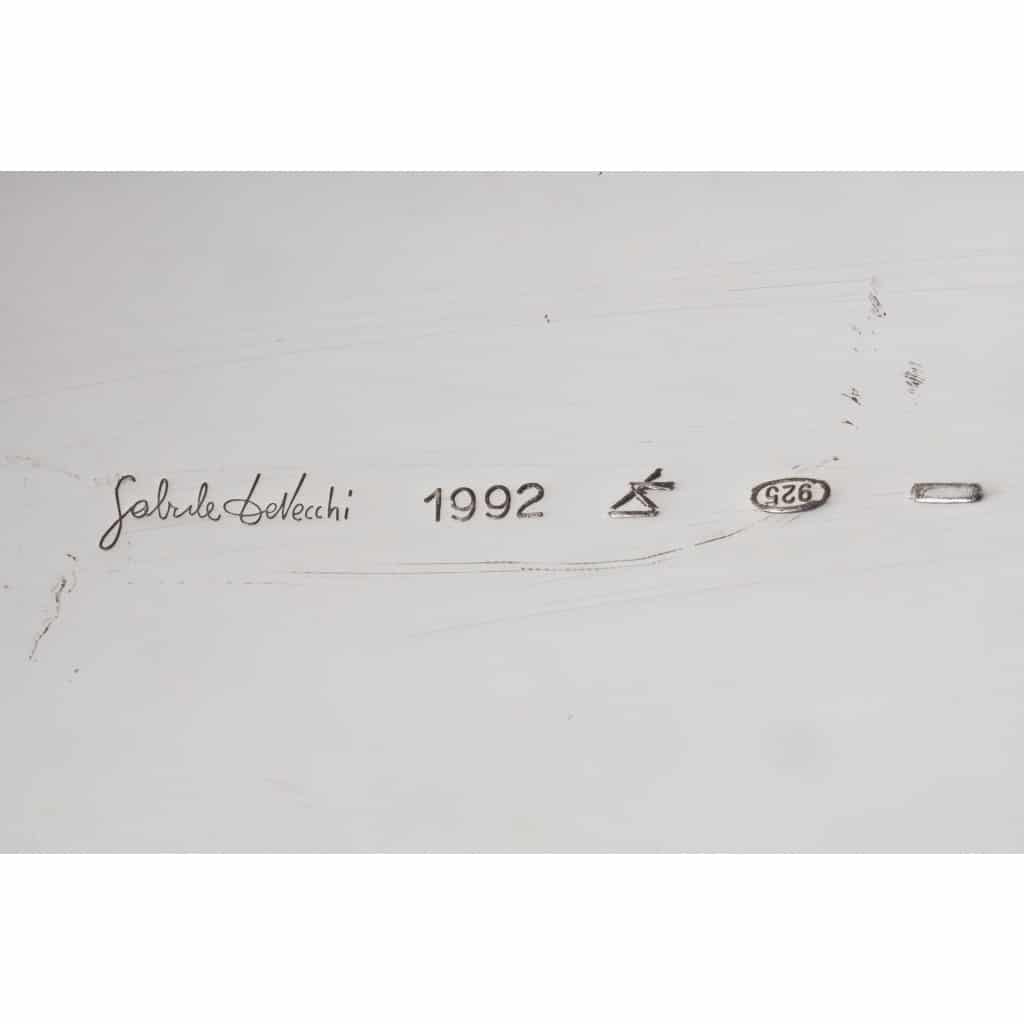 Gabriel DE VECCHI – VASE EN ARGENT MASSIF DESIGN ITALIEN XXè 23