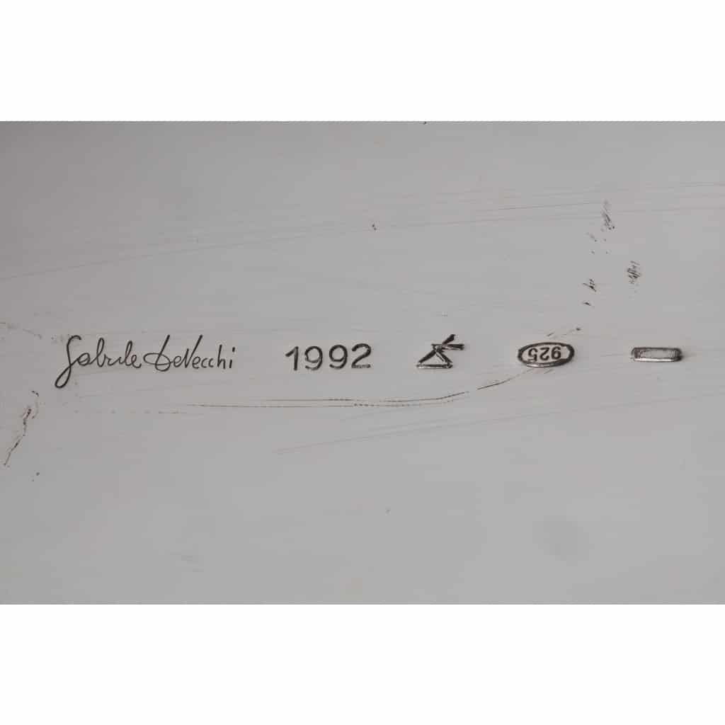 Gabriel DE VECCHI – VASE EN ARGENT MASSIF DESIGN ITALIEN XXè 24