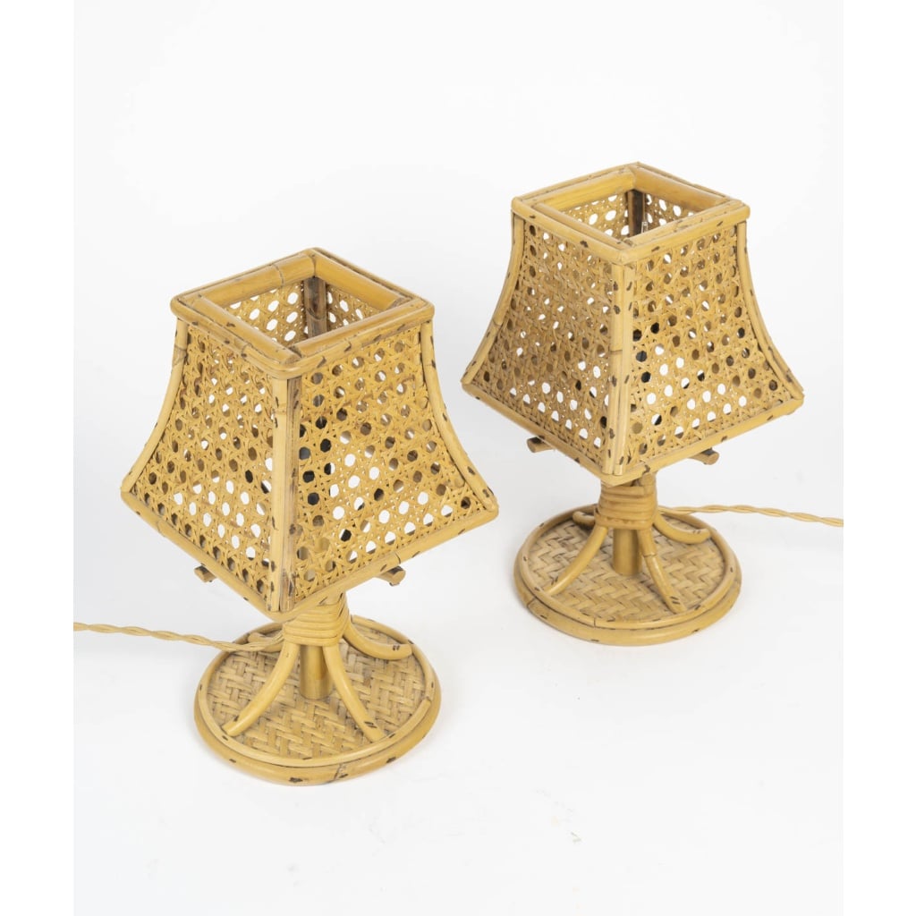 DEUX VEILLEUSES EN ROTIN 3