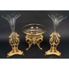 Garniture en cristal gravé et bronze doré, coupe et cornets, style Napoléon III, fin XIXᵉ siècle 10 Garniture en cristal gravé et bronze doré, coupe et cornets, style Napoléon III, fin XIXᵉ siècle 10