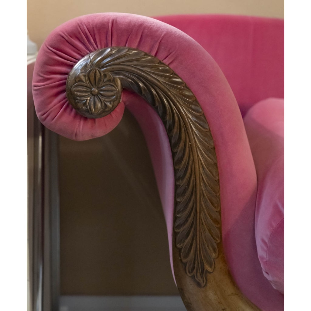 méridienne 19ème acajou 4