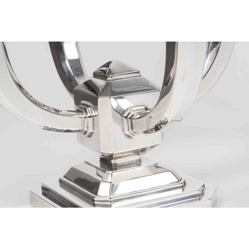 Ravinet d’Enfert – Paire de candélabres en argent massif époque ART DECO 8