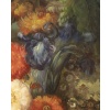 Un grand tableau de fleurs, huile sur toile, XXème siècle 17