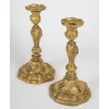 Paire de flambeaux en bronze doré style Rocaille, Palais Ducal de Nevers vers 1800-1820 19