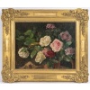 Nature morte au bouquet de Roses huile sur toile de la fin du XIXe siècle 10