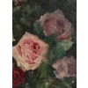 Nature morte au bouquet de Roses huile sur toile de la fin du XIXe siècle 14