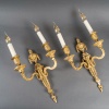 Paire d’Appliques en Bronze Ciselé à Deux Bras de Lumières de style Louis XVI vers 1820-1850 10 Paire d’Appliques en Bronze Ciselé à Deux Bras de Lumières de style Louis XVI vers 1820-1850 10